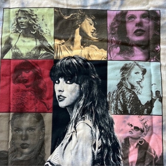 The Eras Tour Official Merch Taylor Swift Blue Tie Dye Tank Top Merchandise Kids - Picture 5 of 5